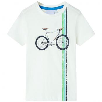 Camiseta de manga corta infantil color crudo 140