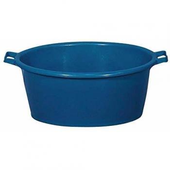 Baquet Ovalado de Aluminio y Plástico Azul - 70 Litros - 77 x 58 cm
