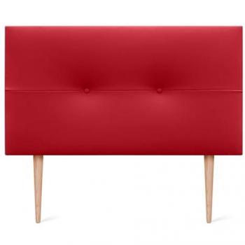 Cabecero Tapizado de Polipiel Rojo AQUALINE Pro 110x105cm con Patas para Camas 80/90/105