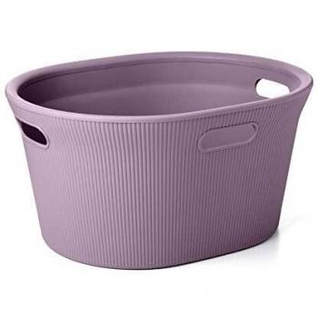 Tatay Cesto de Ropa Baobab, 35 L de Capacidad, de Polipropileno, Libre de BPA, 3 Asas. Color Morado
