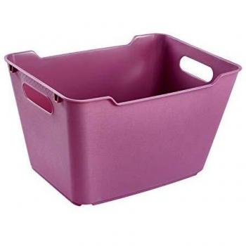 Caja de almacenaje 12L de polipropileno color frambuesa