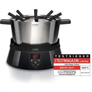 Fondue de inducción CASO 2282 - Cocina de Acero Inoxidable para 8 Personas en Color Negro