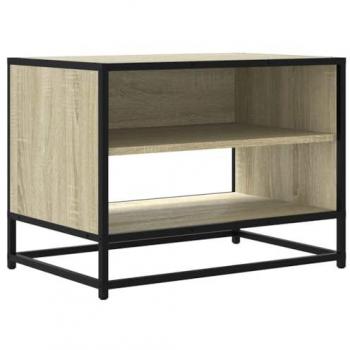 Mueble TV metal y madera ingeniería roble Sonoma 61x40x46 cm