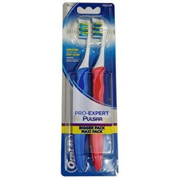 OralB Pulsar ProExpert Manual Toothbrush Twin Pack With Battery Power Pack of 6