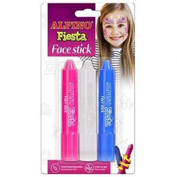 Alpino- BL. 3 Face Stick Princess, Color rosa/azul/violeta