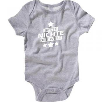 Shirtstown Body bebé beste Nichte der Welt - gris, 18-24 Monate
