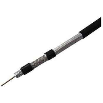Cable coaxial clase A 120 dB, 6,9 mm de diámetro, 100 m, color negro