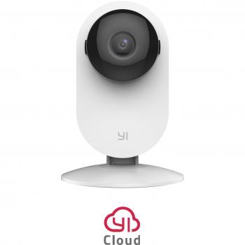 Cámara de vigilancia para el hogar, de YI, 720p, inalámbrica, visión nocturna, detector de movimiento, 2 vías de audio, monitor para la casa, bebés y mascotas, funciona por wifi y aplicación para teléfono móvil y PC, blanca