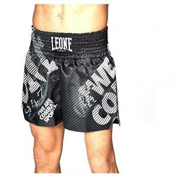 Leone 1947 Pantaloncini Kick-Thai Pantalones, Negro, L Unisex Adulto