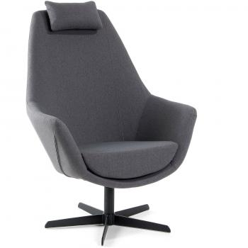 Kavehome Butaca Roberta, tejido gris oscuro