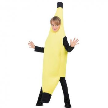 Disfraz de Plátano Amarillo Completo para Niños, Talla 3-4 años
