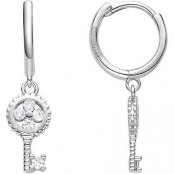 Pendientes Luxenter Africa Basic de metal bañado en rodio con diseño elegante