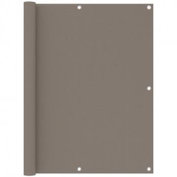 Toldo para balcón de tela oxford gris taupé 120x600 cm