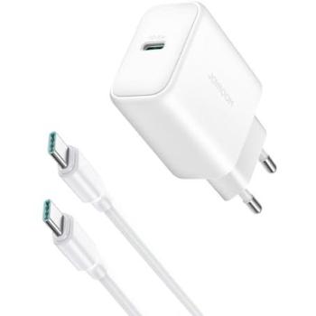 Cargador de pared Joyroom USB-C PD 30W con cable USB-C de 1m - Blanco