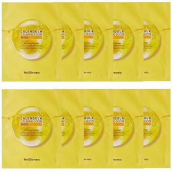 WellDerma Calendula Calming Soothing Mask Set - 10ml x 10 Pieces