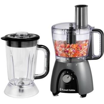 Procesador de Alimentos Russell Hobbs Desire 600 W, 2,3 Litros, Accesorios Aptos para Lavavajillas, Color Carbón Mate