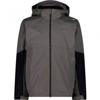 CMP 5XL Men's Gray Waterproof Light Jacket with Detachable Hood and Inner Layer