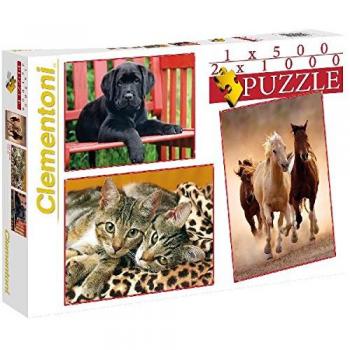 Clementoni Animales - Rompecabezas de 500 y 1000 piezas