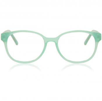 Oval Full Rim Plastic Kids' Prescription Glasses - Green - Size 45 - Blue Light Block Available - Free Lenses - SmartBuy Kids