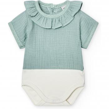 Pack de 2 bodys de bebé Babidu cuello volante bambula manga corta