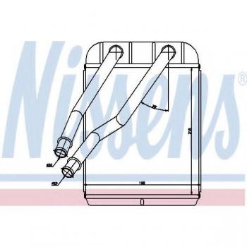 Radiador de calefacción NISSENS 73975 con características de alto rendimiento, diseño compacto, fácil instalación, compatible con múltiples modelos de vehículos y fabricado con materiales de alta calidad para una larga durabilidad