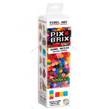 Pix Brix Set de Construcción 500 Piezas de Colores Surtidos para Pixel Art Gama Media