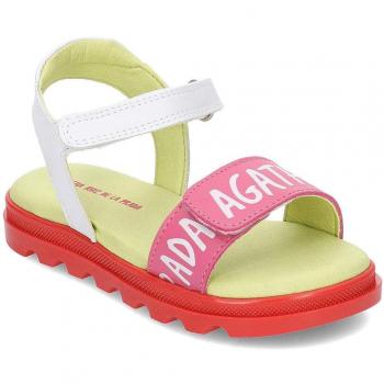 Agatha Ruiz de la Prada 192945, Sandalias con Punta Abierta para Niñas, Blanco Y Chicle