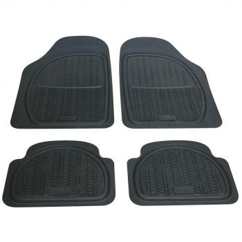 Alfombrillas de coche Michelin 009070 de goma universales, 4 piezas, color negro