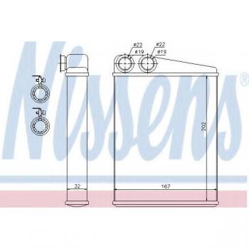 Calefactor NISSENS 72046, intercambiador de calor para calefacción interior