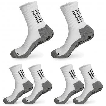 Calcetínes antideslizantes para hombre y mujer calcetines deportivos algodon, transpirable desodorante Calcetines atlético para futbol ciclismo running baloncesto yoga. Blanco