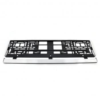 Soporte de placa de matrícula flexible cromado AMIO-01164