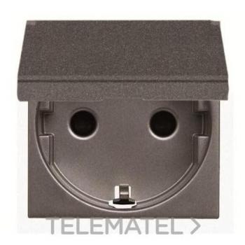 Base enchufe Schuko 2P+T con tapa Antracita Niessen Zenit N2288.1 AN