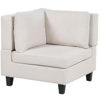 Sillón modular esquinero de tela beige claro acolchado con cojín Unstad