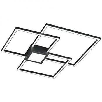 Plafón LED Hydra de Metal Antracita 38W, 4000 Lúmenes, Dimmer Integrado, Diseño Cuadrado 66x66 cm