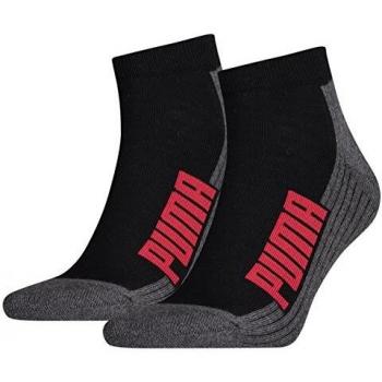 Puma Cushioned Quarter 2P Calcetines, Unisex, Negro/Gris, EU: 35/38