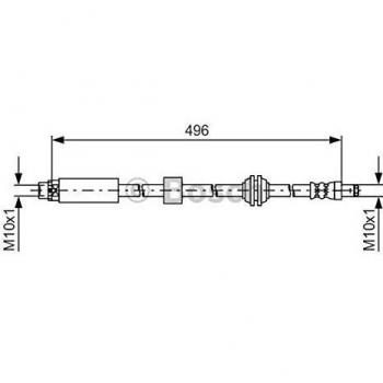 Tubo de freno BOSCH 1 987 481 590 - manguera de freno, fabricado por BOSCH, número de pieza: 1 987 481 590