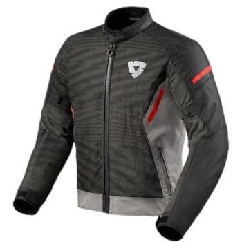 Revit Chaqueta Torque 2 H2O Gris Rojo para motocicleta - textil, talla M