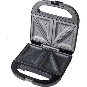 Placa Media de Aluminio Progresiva BW12616EU7 para Hornear, Color Negro y Tostadora de Sándwiches Triángulos 750 W EK5851P, Color Negro y Gris