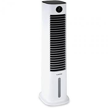 Klarstein Skytower Grand Smart 480 80 W Climatizador Portátil Frío 5 en 1 Ionizador Mini Enfriador de Aire Evaporativo Agua Silencioso Modo Noche App Humidificador Ventil
