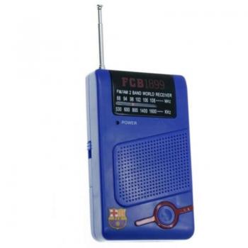 Radio Portátil AM/FM F.C. Barcelona con Diseño Azul y Escudo del FCB