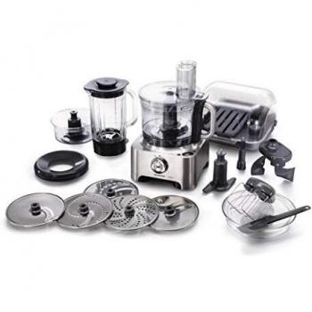 Kenwood FPM810 Robot de cocina con accesorios, 1000 W, 1.6 L, tritán, metal, 8 velocidades, color metálico
