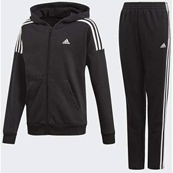 adidas JB Cotton TS Chándal, Niños, Top:Black/White Bottom:Black/White, 1516