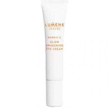 Crema de Ojos Lumene Nordic-C [Valo] Iluminadora con Vitamina C y Ácido Hialurónico, 15 ml, Sin Perfume, Vegana