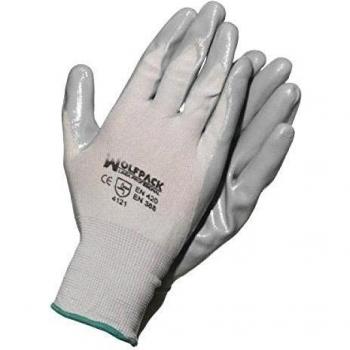 WOLFPACK LINEA PROFESIONAL 15031082 Guantes Nitrilo/Nylon Impregnado con Colgador 7, Multicolor, 7 pulgadas