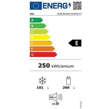 AEG RCB636E5MW Frigorífico Combi, Libre Instalación, 2,01 m, CustomFlex, Sistema Cooling 360°, Tecnología Twintech, Sistema MultiFlow, Display LED, Cajón ExtraChill, Luces LED, Blanco