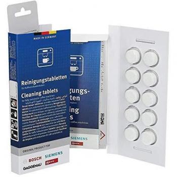 Pastillas de limpieza para cafeteras Bosch y Siemens - 10 unidades