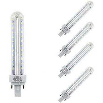 Bombilla LED Tubo G24 3000 K Luz Cálida 13 W Pack 5 [Clase de eficiencia energética F]