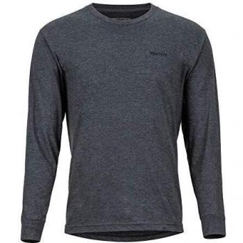 Marmot Woodcut tee LS - Camiseta de Manga Larga para Hombre, Hombre, 42060-1204-5-L, Gris Oscuro Jaspeado, Large