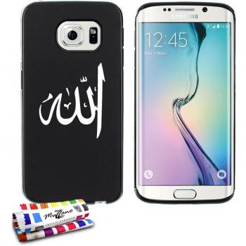 Carcasa Flexible Ultra-Slim SAMSUNG GALAXY S6 EDGE de exclusivo motivo [Allah] [Negra] de MUZZANO  + ESTILETE y PAÑO MUZZANO REGALADOS - La Protección Antigolpes ULTIMA, ELEGANTE Y DURADERA para su SAMSUNG GALAXY S6 EDGE