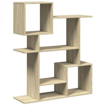 Estantería Partición Librería Divisor Madera Ingeniería Roble Sonoma 92x29x112 cm